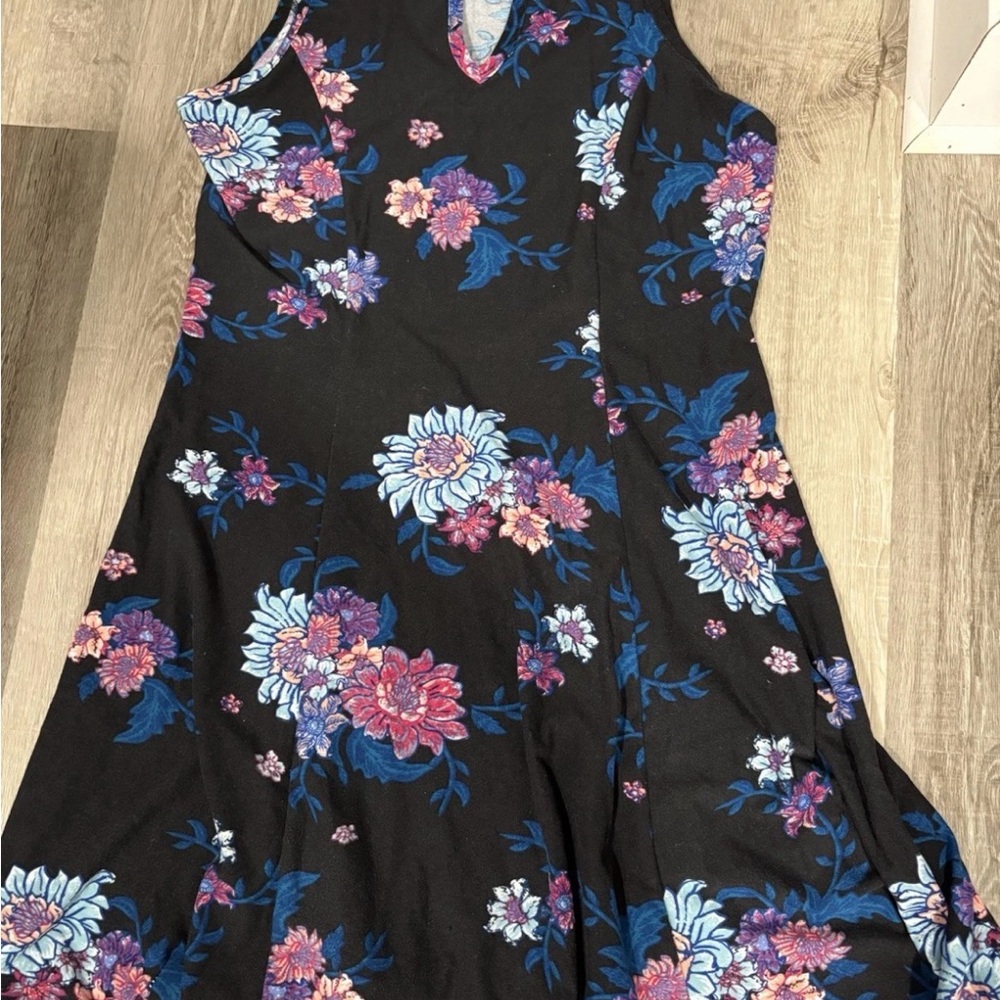 Mudd Black Midi Dress with Floral Design